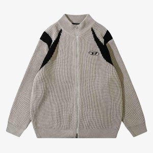 Sweat Color Block Zip